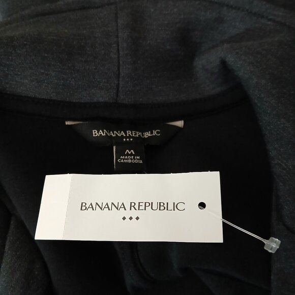 NWT Banana Republic Boyfriend Blazer M Gray Soft Knit Relaxed Jacket - Picture 9 of 11